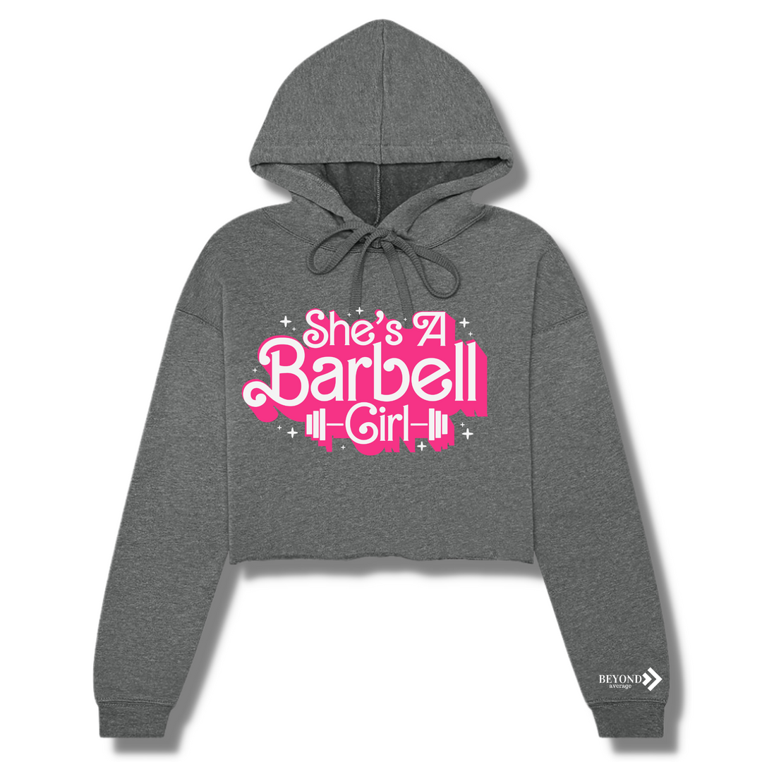 Barbell Girl Crop Hoodie