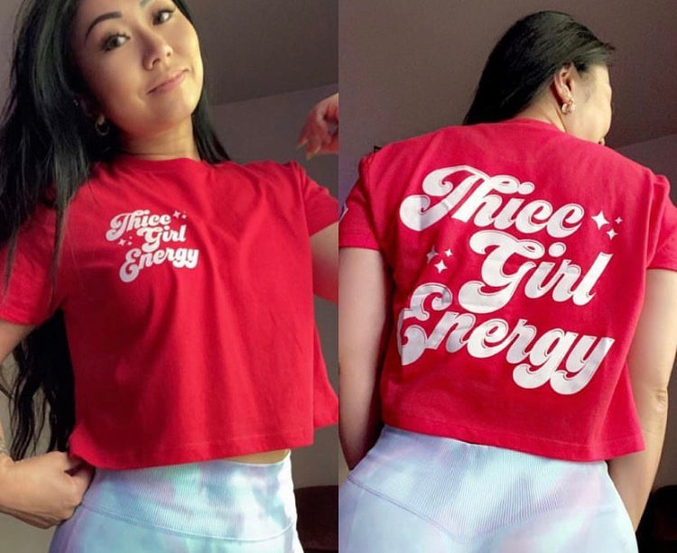 Thicc Girl Energy T-shirt Crop