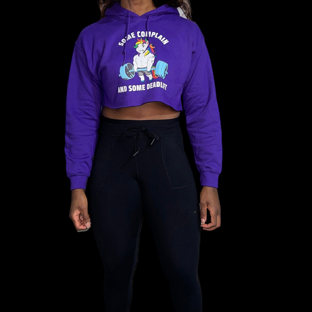 Some Deadlift Cropped Hoodie
